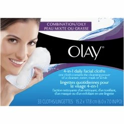 Buy 🧨 Olay 2 In 1 Daily Facial Cloths For Combination And Oily Skin 33 Ct. 🥰
