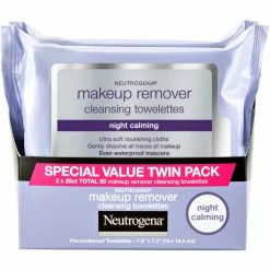 Flash Sale 🎁 Neutrogena Makeup Remover Night Calming Cleansing Towelettes, 2 Pk. ⭐